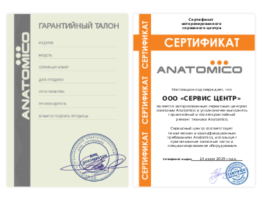Сертификат Anatomico